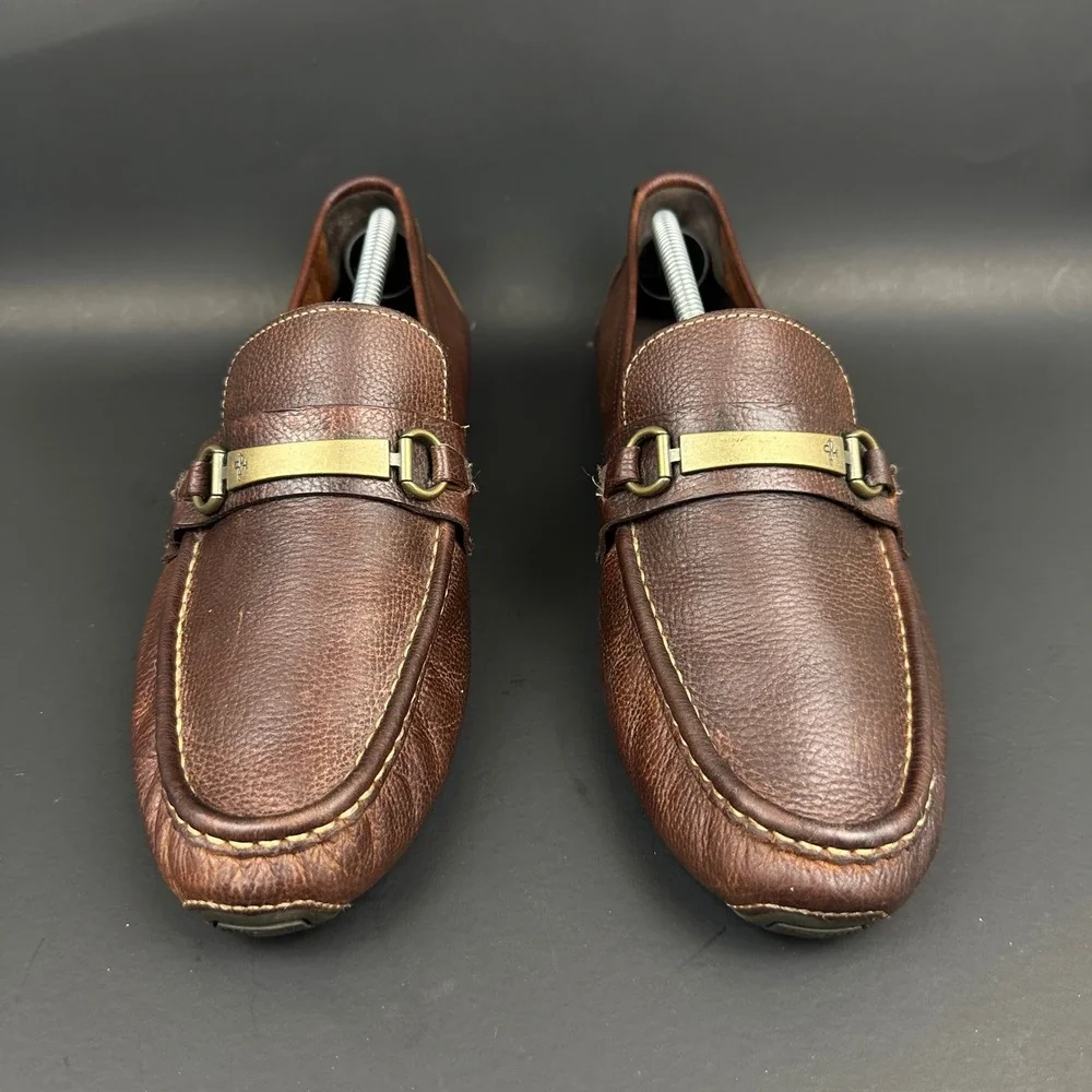 Cole Haan Mens Brown Pebbled Leather Bit Loafers Driving Shoes Moccasins 11.5 M